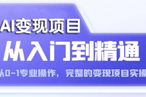 AI从入门到精通 从0-1专业操作，完整的变现项目实操-冒泡网