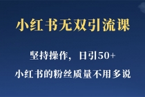 小红书无双课一天引50+女粉，不用做视频发视频，小白也很容易上手拿到结果-冒泡网