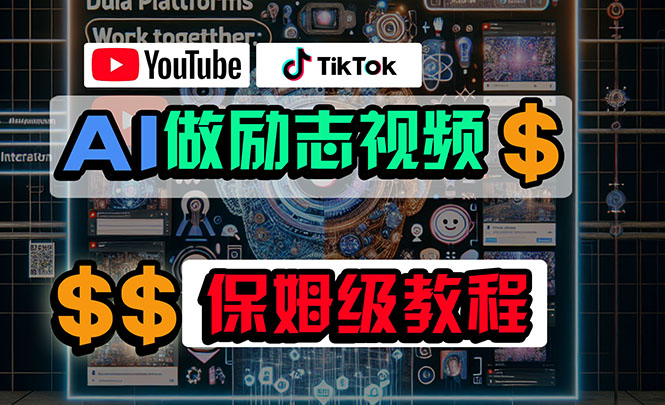 利用AI制作励志视频，在YouTube和TikTok赚钱，小白可做-冒泡网