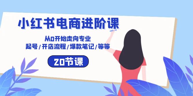 小红书电商进阶课：从0开始走向专业 起号/开店流程/爆款笔记/等等-冒泡网