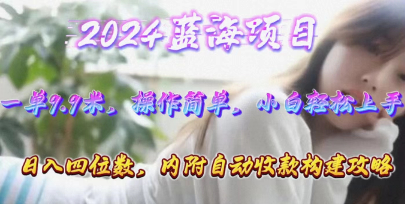 年轻群体的蓝海市场，1单9.9元，操作简单，小白轻松上手，日入四位数-冒泡网