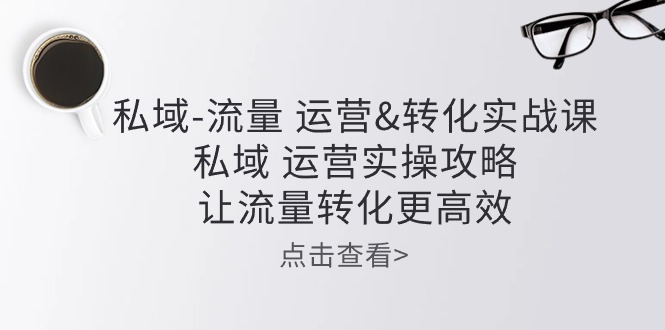 私域-流量 运营&转化实操课：私域 运营实操攻略 让流量转化更高效-冒泡网