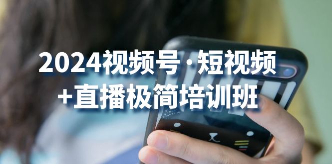 2024视频号·短视频+直播极简培训班：抓住视频号风口，流量红利-冒泡网