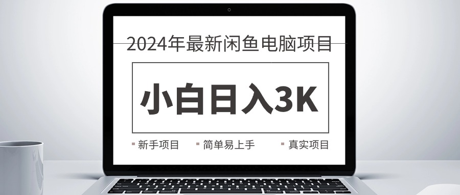 2024最新闲鱼卖电脑项目，新手小白日入3K+，最真实的项目教学-冒泡网