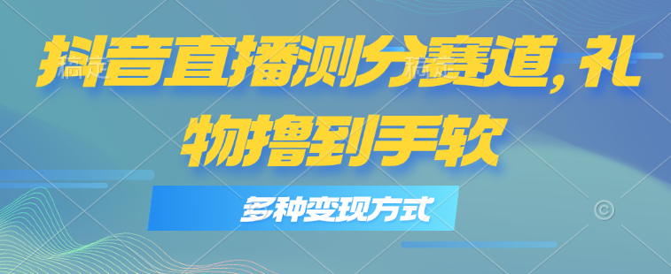 抖音直播测分赛道，多种变现方式，轻松日入1000+-冒泡网