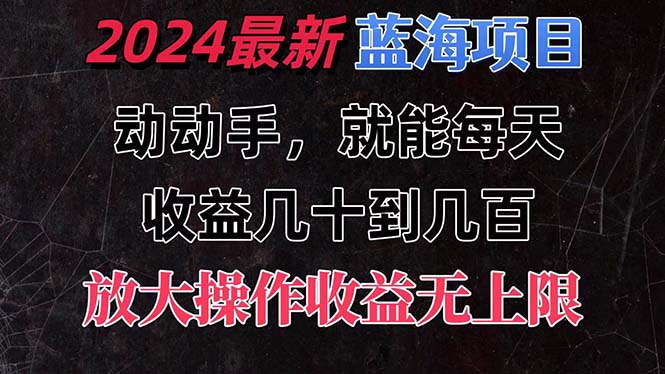 有手就行的2024全新蓝海项目，每天1小时收益几十到几百，可放大操作收…-冒泡网